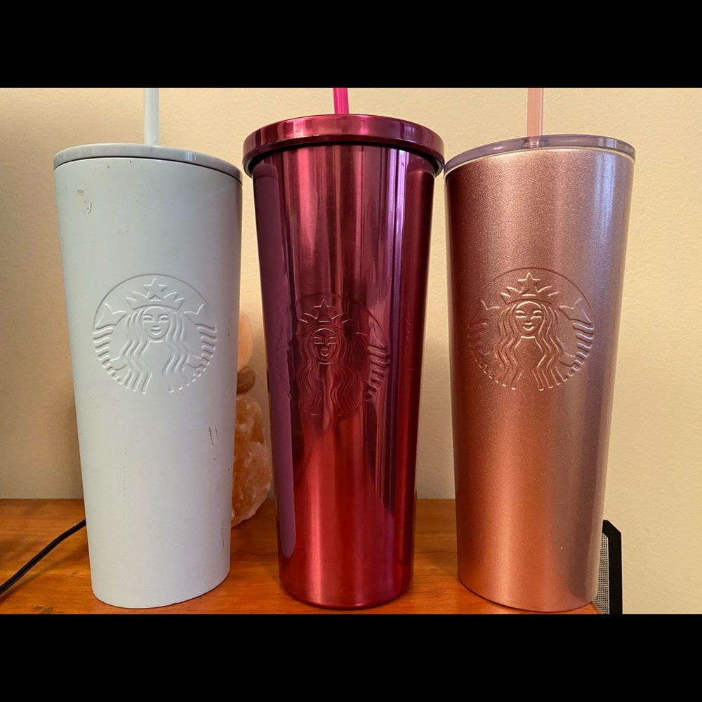 RESERVED 3 set metal Starbucks cup